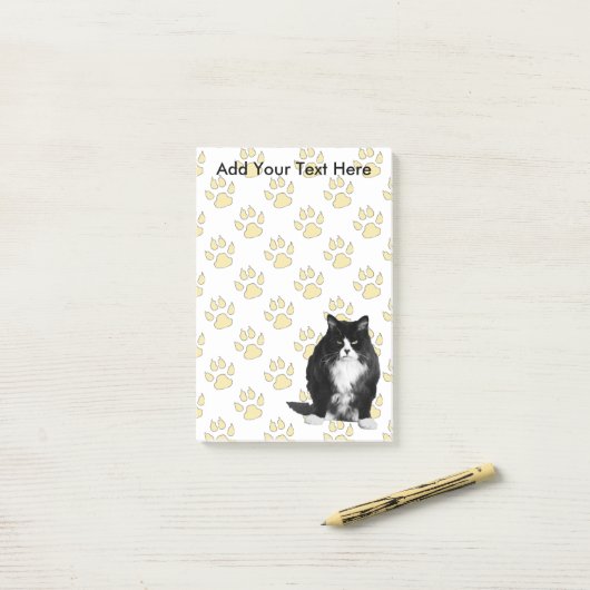 Aangepaste trommel met briefkaart post-it® notes (Op bureau)