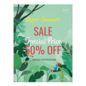 Aangepaste Tropical Forest Summer Sale Zakelijke a Perfect Poster (Voorkant)