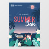 Aangepaste Tropical Palm Summer Sale Zakelijke adv Raamsticker (Vel)