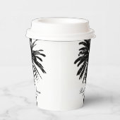 Aangepaste tropisch strandtrouwpapier koffiekopjes papieren bekers (Rechts)