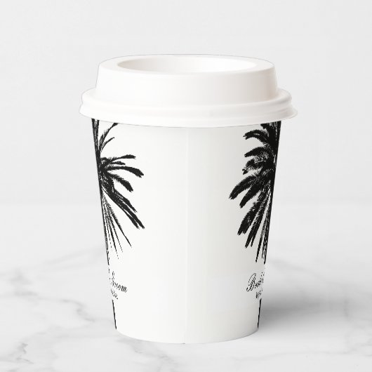 Aangepaste tropisch strandtrouwpapier koffiekopjes papieren bekers (Rechts)