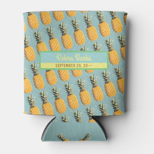 aangepaste tropische anananas blikjeskoeler (Voorkant)