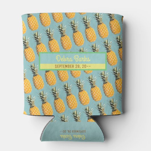 aangepaste tropische anananas blikjeskoeler (Achterkant)