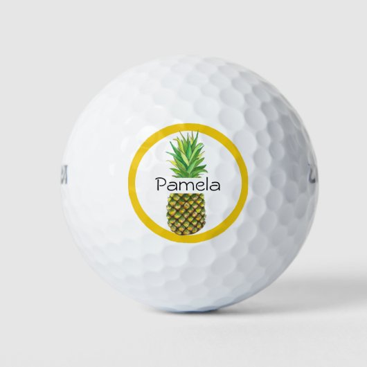 Aangepaste tropische anananas Golf Balls Golfballen (Voorkant)