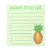Aangepaste tropische anananas om lijst te doen notitieblok (Voorkant)