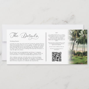 Aangepaste Tropische Bestemming Boarding Pass Wedd Kaart