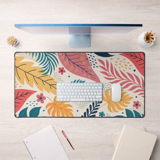 Aangepaste Tropische Bladeren Desk Mat - Fris & St (Kantoor 1)