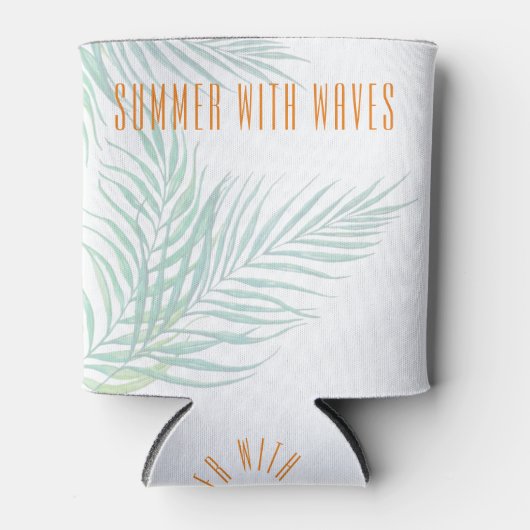 Aangepaste tropische bladeren Foam Koelbox Blikjeskoeler (Voorkant)