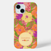 Aangepaste Tropische Bloei Hoes– Bloemige Phone Ca Case-Mate iPhone Case (Achterkant)