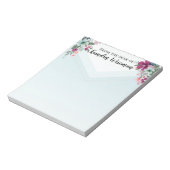 Aangepaste Tropische bloemen voor notebooks op bla Notitieblok (Linkerzijde)