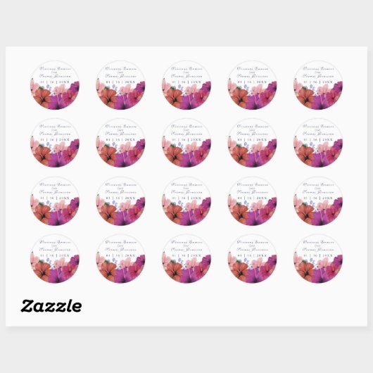Aangepaste tropische bloemenhibiscus sticker (Vel)