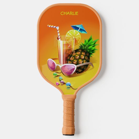 Aangepaste tropische Drink Pickleball Paddle (Achterkant)