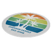 Aangepaste tropische eiland huis palmbomen snijplank (Hoek)