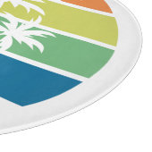 Aangepaste tropische eiland huis palmbomen snijplank (Hoek)