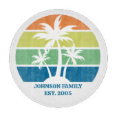 Aangepaste tropische eiland huis palmbomen snijplank (Voorkant)