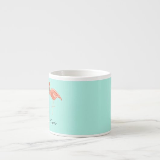 Aangepaste tropische flamingo espresso kop (Voorkant)