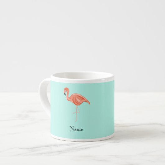 Aangepaste tropische flamingo espresso kop (Links)