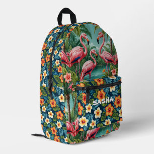 Aangepaste Tropische Flamingo Hawaiian Rugzak