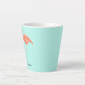 Aangepaste tropische flamingo latte mok (Voorkant)