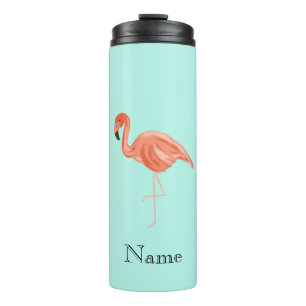 Aangepaste tropische flamingo thermosbeker