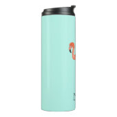 Aangepaste tropische flamingo thermosbeker (Gedraaid links)
