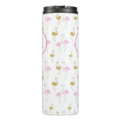Aangepaste Tropische Flamingo Travel Mug Thermosbeker (Achterkant)