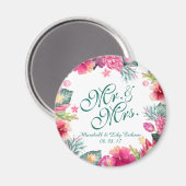 Aangepaste Tropische Floral Wedding | Magneet (Voorkant / Achterkant)