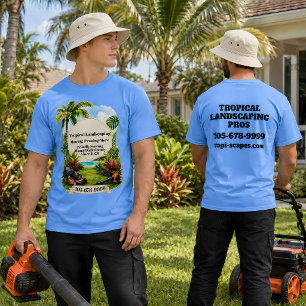 Aangepaste Tropische Gazon Verzorging Zakelijke Pr T-shirt