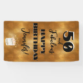 Aangepaste Tropische gouddag Spandoek (Horizontaal)