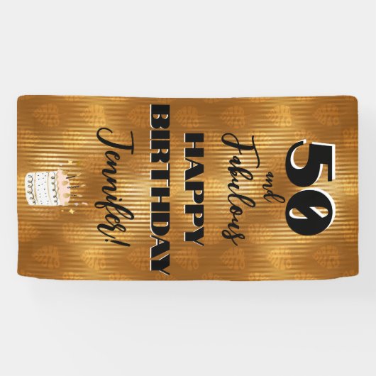 Aangepaste Tropische gouddag Spandoek (Horizontaal)