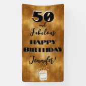 Aangepaste Tropische gouddag Spandoek (Verticaal)