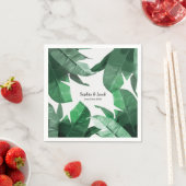 Aangepaste Tropische handpalm print bruiloft serve Servet (Insitu)