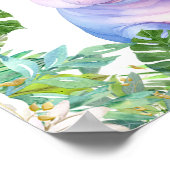 Aangepaste tropische jungle baby dieren Welkom  Poster (Hoek)