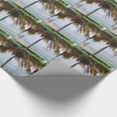 Aangepaste tropische kerstboompalmboom cadeaupapier (Hoek)