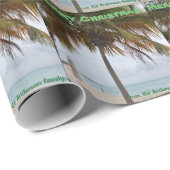 Aangepaste tropische kerstboompalmboom cadeaupapier (Rol Hoek)