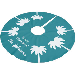 Aangepaste tropische kerstpalmbomen Holiday Kerstboom Rok