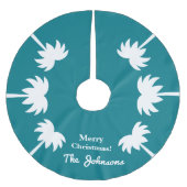 Aangepaste tropische kerstpalmbomen Holiday Kerstboom Rok (Voorkant)