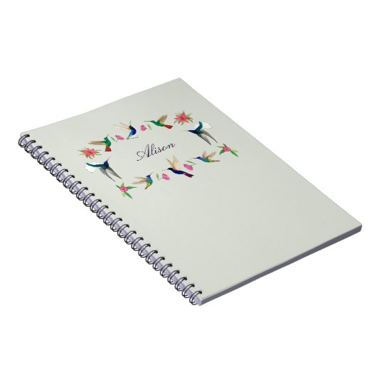 Aangepaste Tropische kolibries Notitieboek (Rechterzijde)