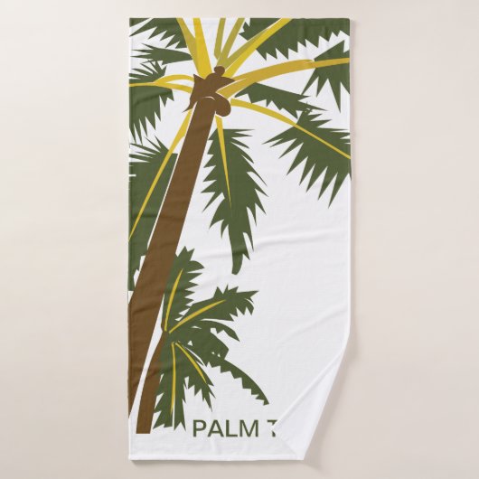 Aangepaste tropische Natuur palmboom Badhanddoek (Badhanddoek)