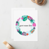 Aangepaste tropische notiecards notitiekaartje (Voorkant / Achterkant in situ)