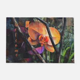 Aangepaste Tropische Orchideeën Welkom Mat