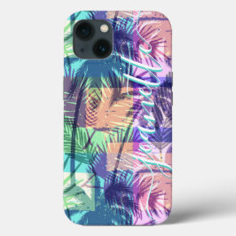 Aangepaste tropische  palmbomen Case-Mate iPhone case