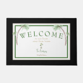 Aangepaste tropische palmpalm boomklep deurmat (Voorkant)