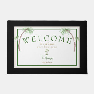 Aangepaste tropische palmpalm boomklep deurmat