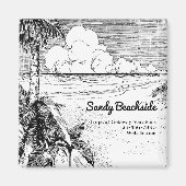 Aangepaste Tropische Strand Kleine Zakelijke Magne Magneet (Voorkant)