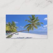 Aangepaste tropische strand oceaan palmbomen visitekaartje (Achterkant)