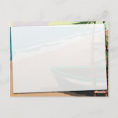 Aangepaste tropische strand vintage poster briefkaart (Achterkant)
