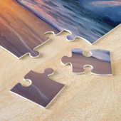 Aangepaste Tropische Strand Zonsondergang | Kust K Legpuzzel (Zijkant)
