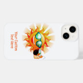 Aangepaste tropische tekst zon Case-Mate iPhone case (Achterkant (horizontaal))