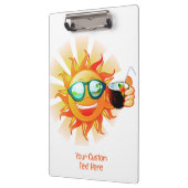 Aangepaste tropische tekst zon klembord (Links)